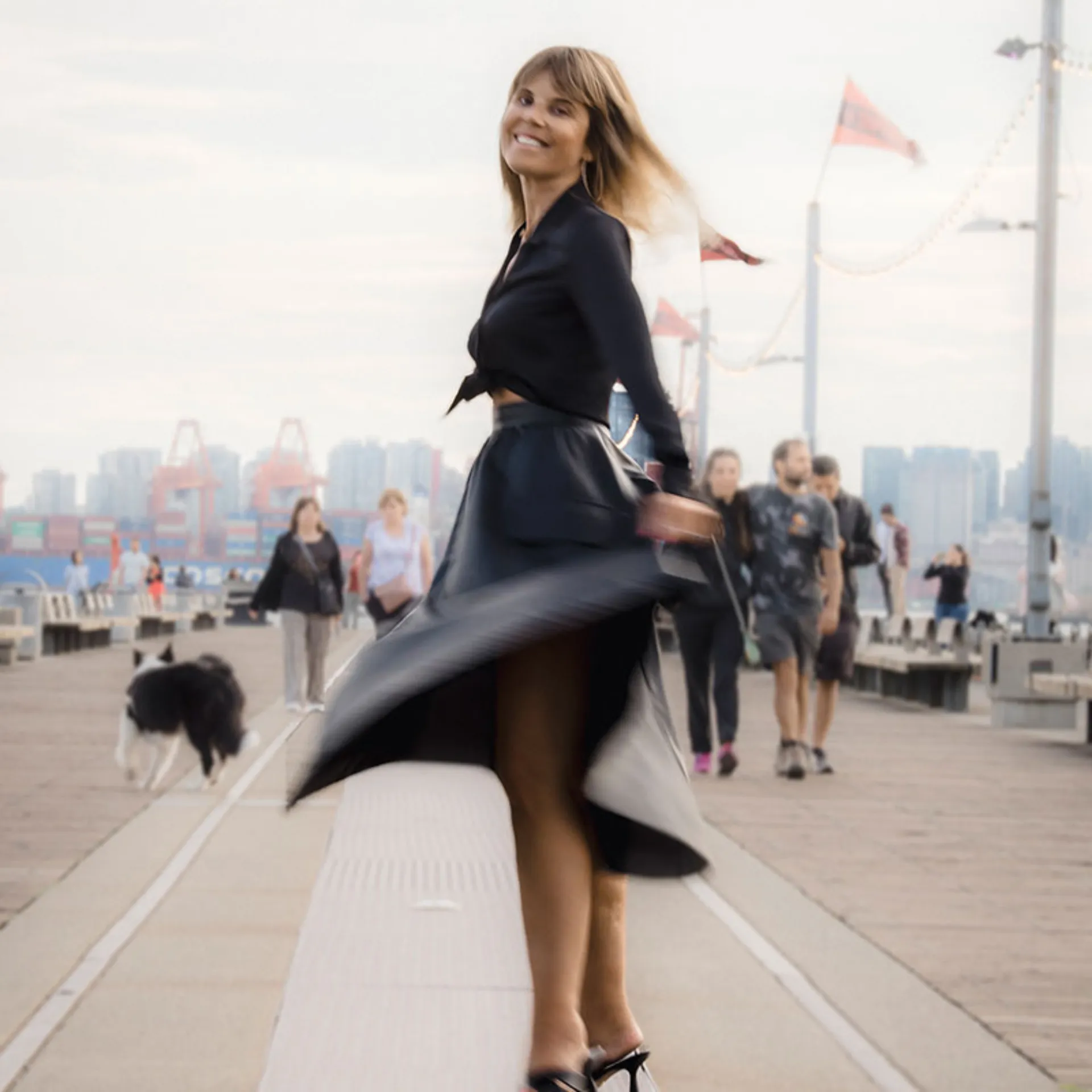 Erica harris blackdress twirling 800x800