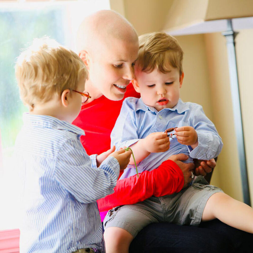 Erica red shirt two boys 800x800